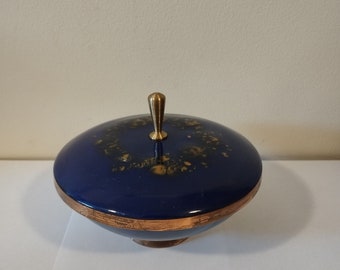 bol en émail fabriqué en ddr, sucrier, beau, unique, original, cendrier, fumer, épices, émaillé, maison, décoration d'intérieur, style maison
