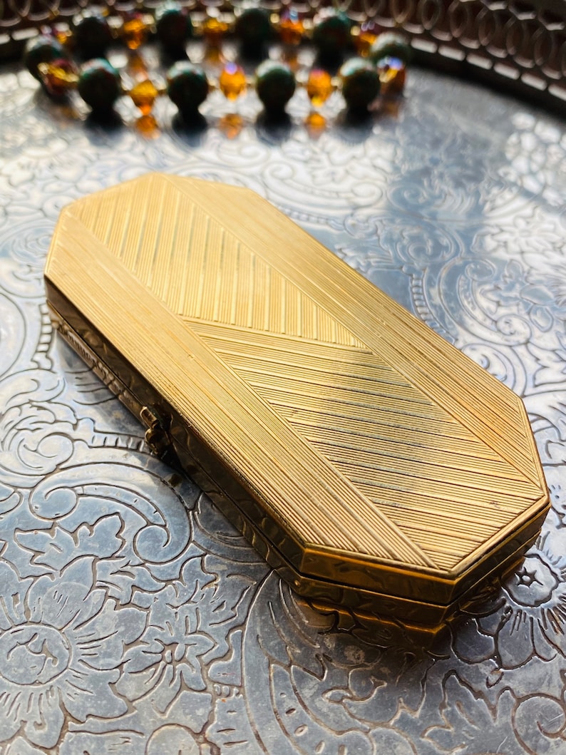 VERY RARE Houbigant Art Deco Vintage Mirror Compact Tiny Powder
