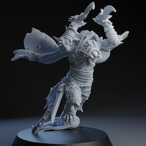 Cyber Tech Ratmen Assassin Star Player. For Fantasy Football. By Brutefun Miniatures
