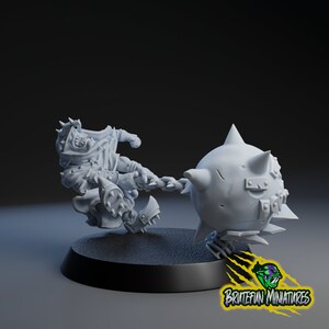 Goblin Fanatic Star Player by BruteFun Miniatures. Fantasy Football, Death Bowl, and similar games.