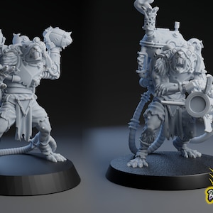 TechRats Throwers by BruteFun Miniatures, Ratmen, Fantasy Football, DeathBall, etc.