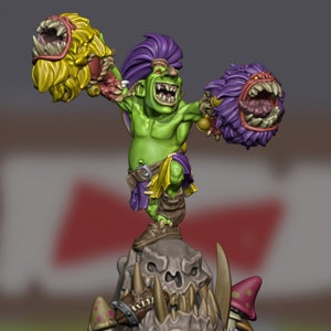 Goblin Cheerleader by BruteFun Miniatures. Sideline staff, support models.