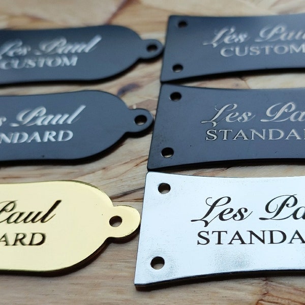 Custom laser engraved guitar truss rod cover