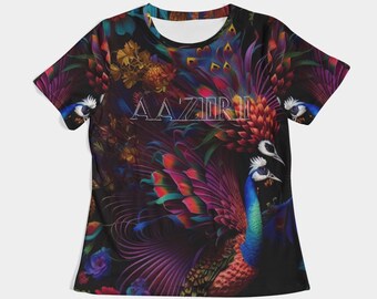 Aaziri Peacock Garden Graphic - Graphic T-Shirt