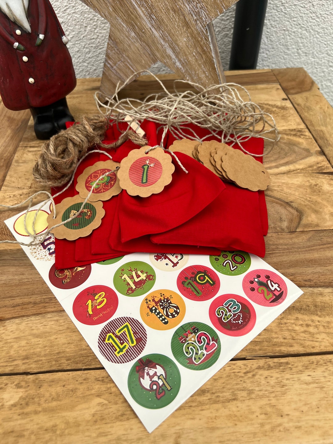 Advent Calendar Bag Red - Etsy