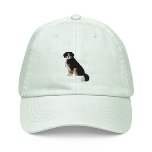 Bernese Mountain Dog Hat, Embroidered Pastel Hat, Gifts For Bernese Owners, Berner Mom Hat, Bernese Dog Dad Gift