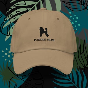 Black Poodle Mom Hat / Standard Poodle Mom Cap / Poodle Mom Gifts / Gift for Poodle Lovers / Poodle hat /Poodle Mama Hat /Embroidered Poodle