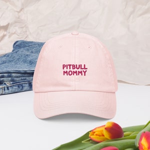 Pit Bull Mommy Hat / Pastel Embroidered Hat For Pitbull Lovers / Pitbull Mom Gifts