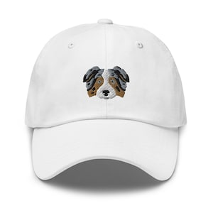Merle Aussie Hat / Blue Merle Australian Shepherd embroidered hat / Gifts For Australian Shepherd Lovers
