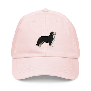 Bernese Mountain Dog Hat, Embroidered Pastel Cap, Berner Mom Hat, Bernese Dad Hat, Gifts For Bernese Owners