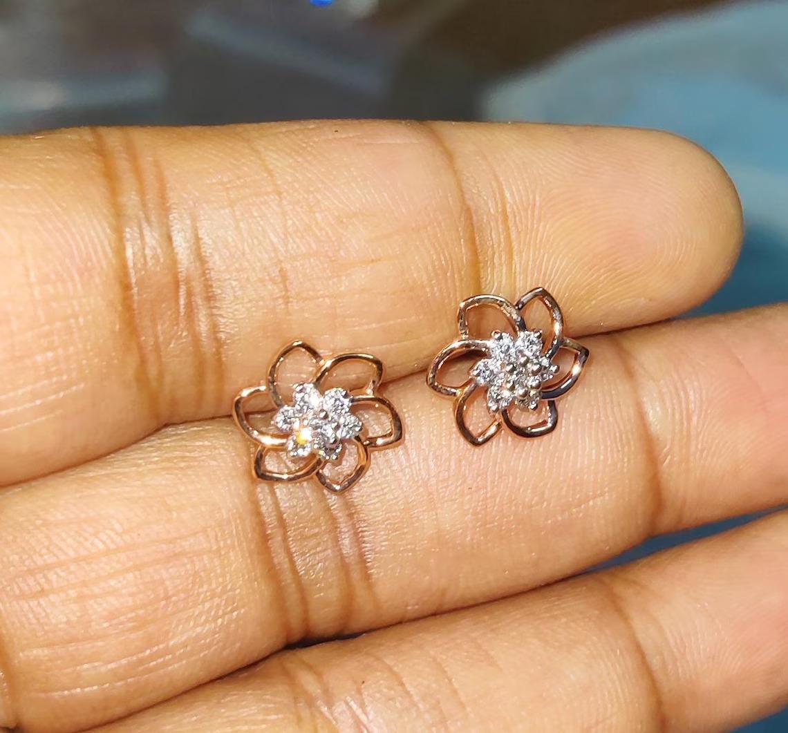 Orecchini A Rosa In Argento 925 Con Centro Rimovibile: Due Look In Un Unico Gioiello - 3