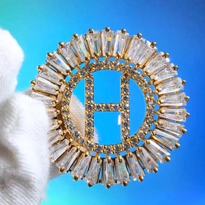 Colgante con inicial H completamente helada de diamante VVS1/D de talla cónica de 5 quilates, chapado en oro amarillo, regalo de cumpleaños, colgante para niño, regalo unisex