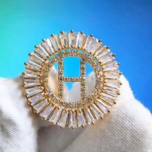 Colgante con inicial H completamente helada de diamante VVS1/D de talla cónica de 5 quilates, chapado en oro amarillo, regalo de cumpleaños, colgante para niño, regalo para él
