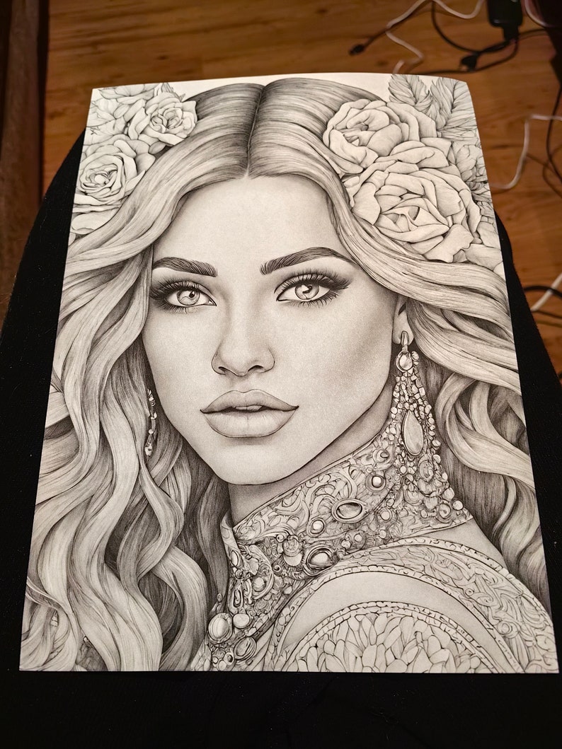 Agatha Premium Coloring Page Printable Women Coloring Pages Adult