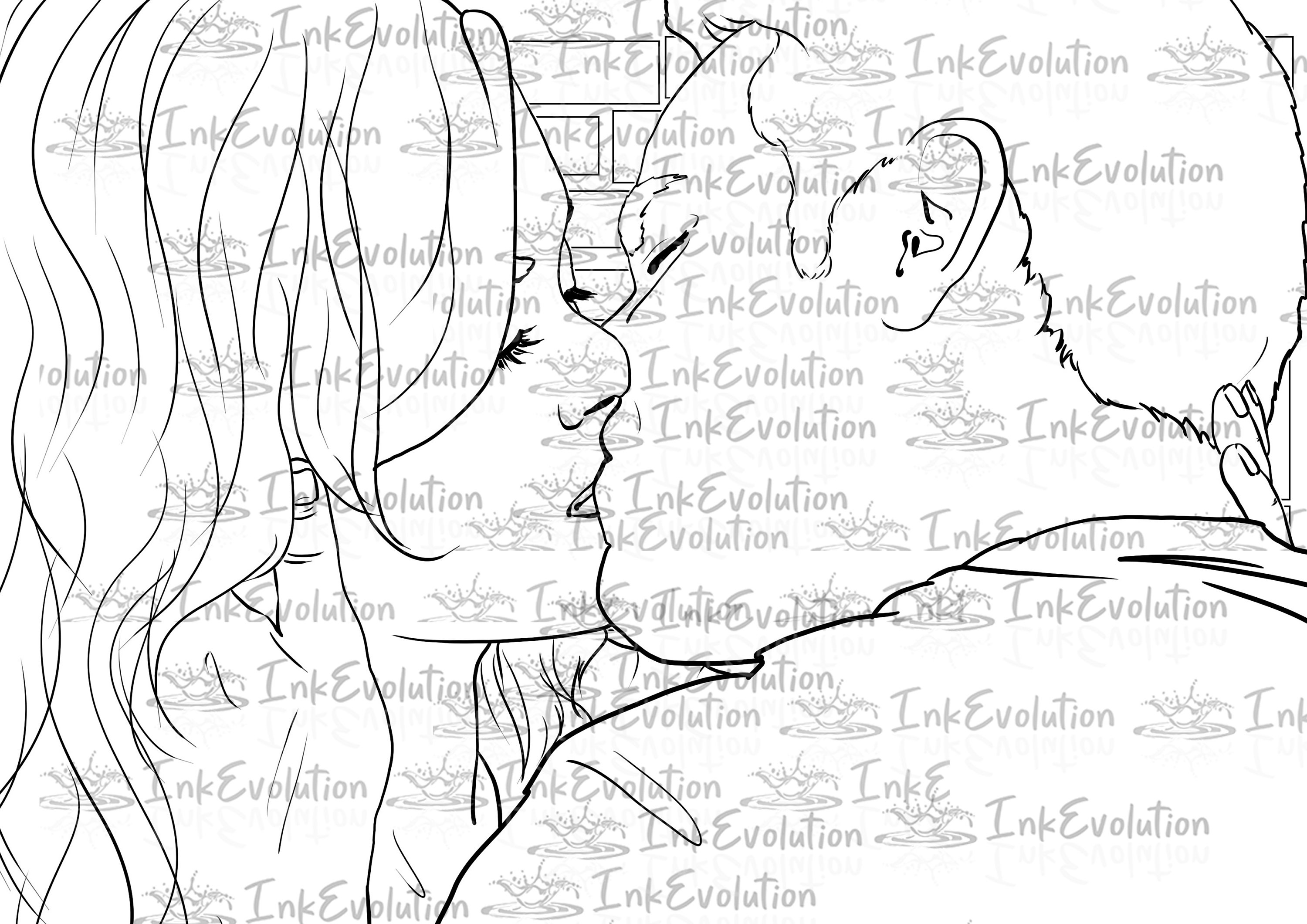 Adult Coloring Page Kiss Coloring - Il Fullxfull.4508728818 Te4n 