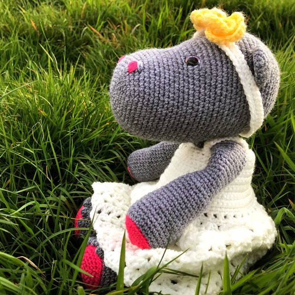 Doudou hippopotame au crochet