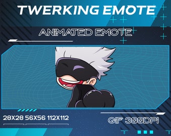 Twerk Anime Manga JJK Emote Twitch animée, Ass Twerk JJK Emote Discord Youtube animée, Booty Twerk JJK Anime Emote animée pour Streamer