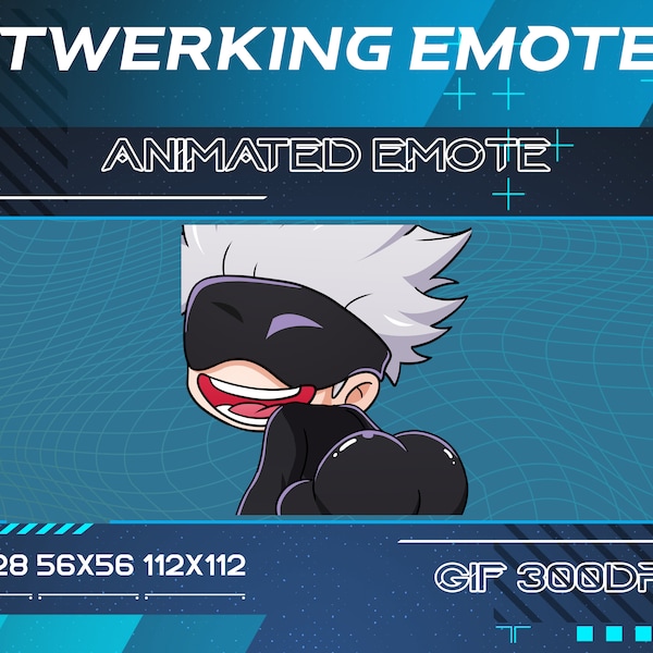 Twerk Anime Manga JJK Animated Twitch Emote, Ass Twerk JJK Animated Youtube Discord Emote, Booty Twerk JJK Anime Animated Emote For Streamer