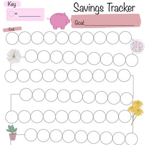 Digital Savings Tracker, Instant Download, Printable Savings Tracker, Printable Goal Setter