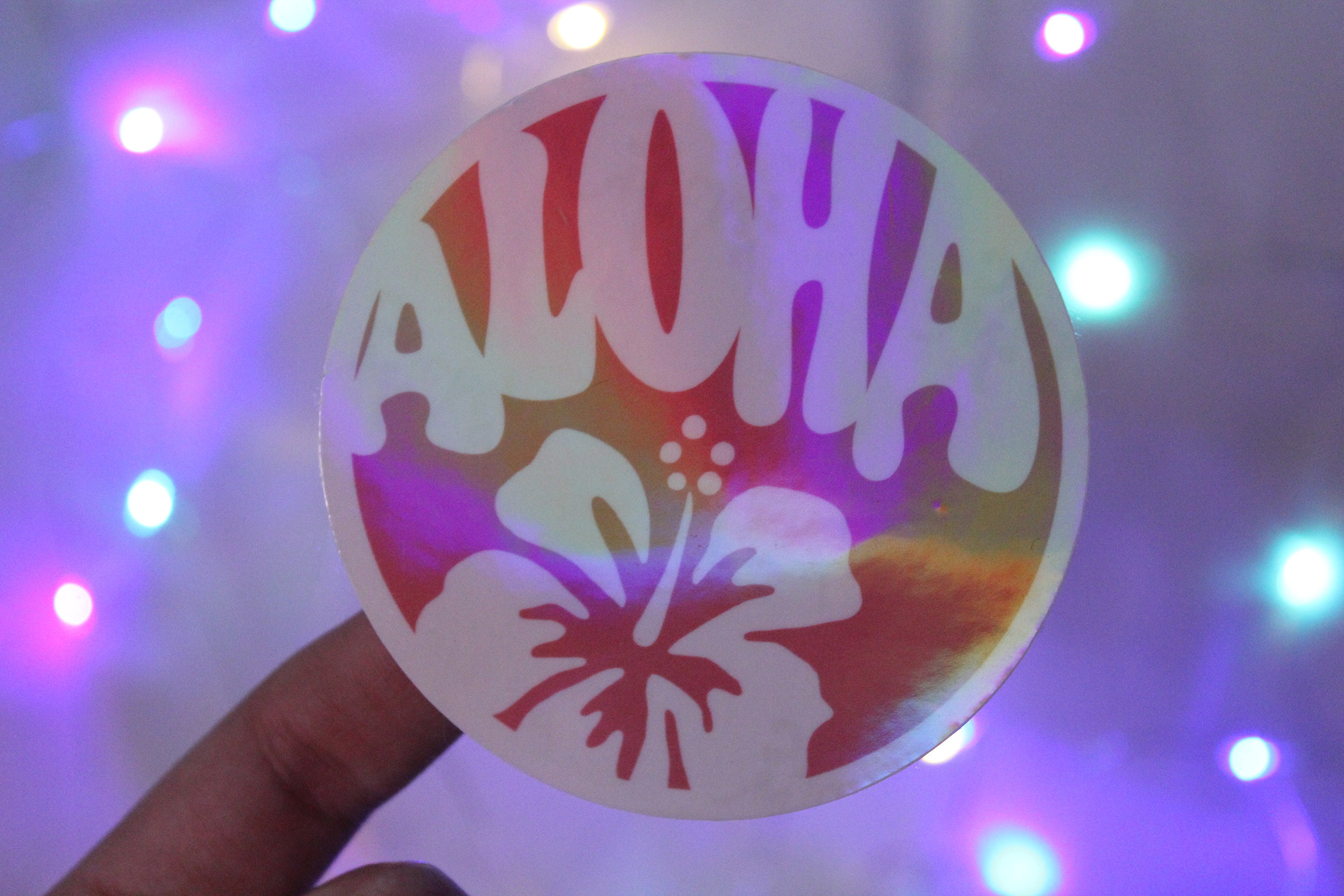 Aloha Hawaii Tropical Coconut Girl Aesthetic Hippie Waterproof Vinyl ...