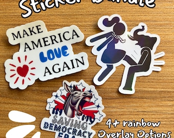 Liberal Democratic Sticker Bundle: Waterproof Anti-Trump Laptop Stickers