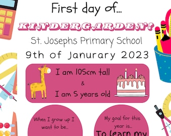 FIRST DAY MILESTONE customisable & Instant poster template