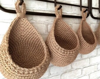 Braided wall basket