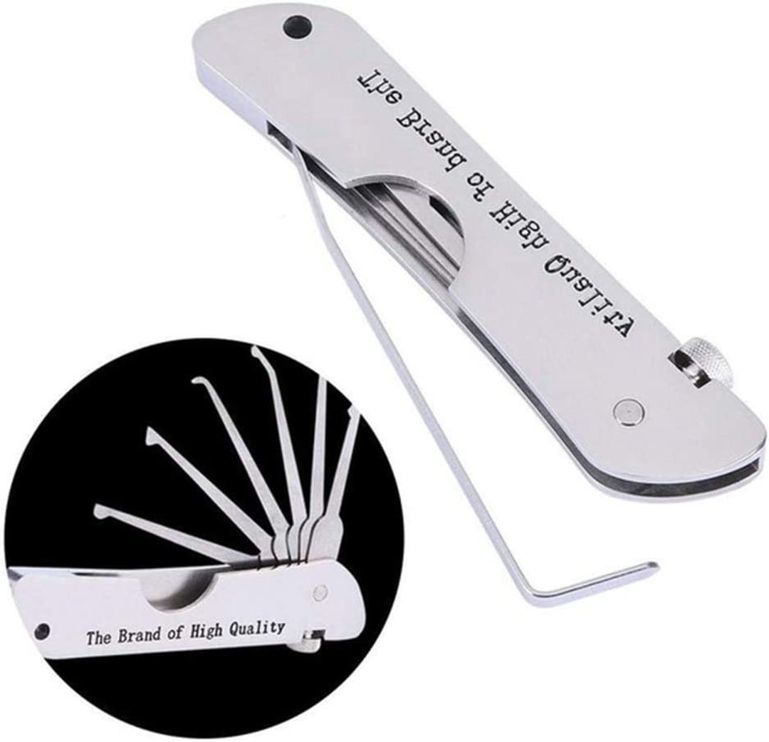 Credit Card Lock Lock Picking Set Fold Lock Pick Tool Etsy
