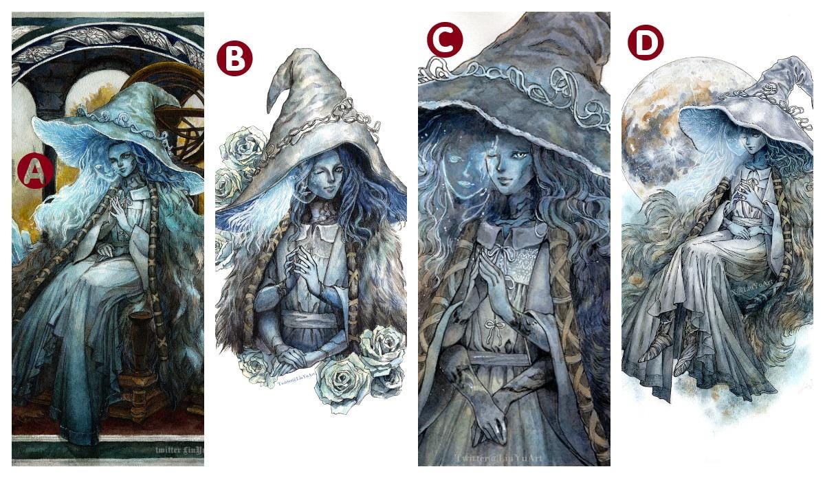 Elden Ring Ranni the Witch A4 Print Fan Art Watercolor Painting Liu Yu ...