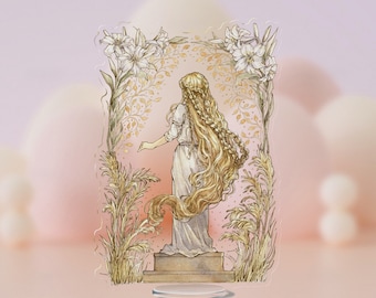 Liu Yu Art design fan art of Elden Ring Miquella Acrylic Stand Transparent Decoration goods Figurines table decor original design