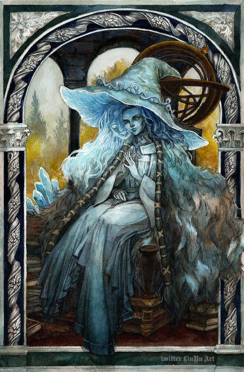 Elden Ring Ranni the Witch A4 Print Fan Art Watercolor Painting Liu Yu ...