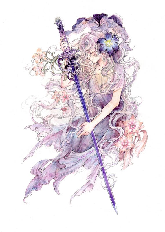 エルデンリング トリーナ A3 水彩画 プリント ファンアート Liu Yu