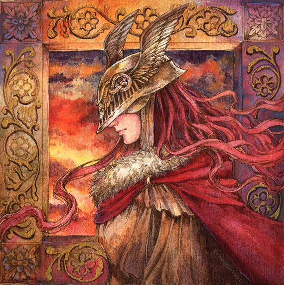 Elden Ring Malenia Fan Art Watercolor Liu Yu Art Original Art