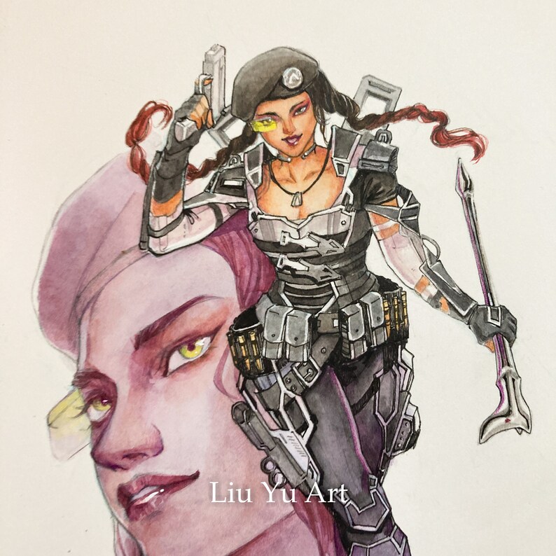Apex Legends Loba Arms Dealer Fan Art Watercolor Painting Liu Etsy