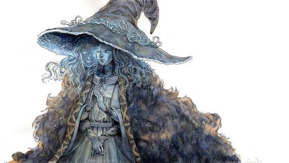 Elden Ring Ranni the Witch A4 Print Fan Art Watercolor 