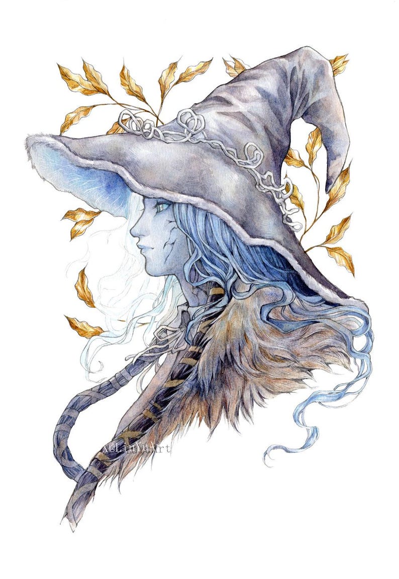 Elden Ring Ranni the Witch Fan Art Watercolor Liu Yu Art, Original Art ...