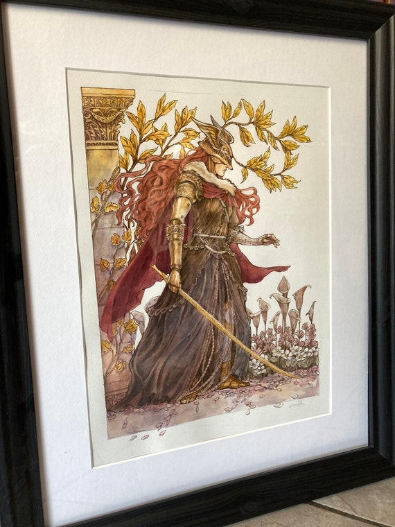 Elden Ring Malenia Valkyrie A4 Print Fan Art Watercolor 