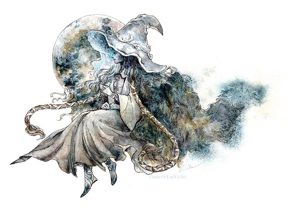 Elden Ring Ranni the Witch Fan Art Watercolor Liu Yu Art 