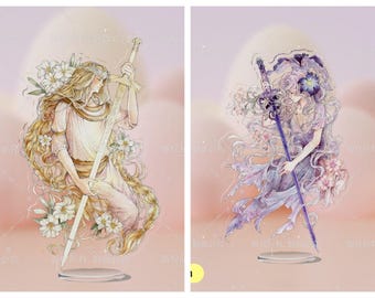 Liu Yu Art Design Fanart von Elden Ring Samt ST.trina Schwert Miquella Acryl Ständer Transparent Dekoration Waren