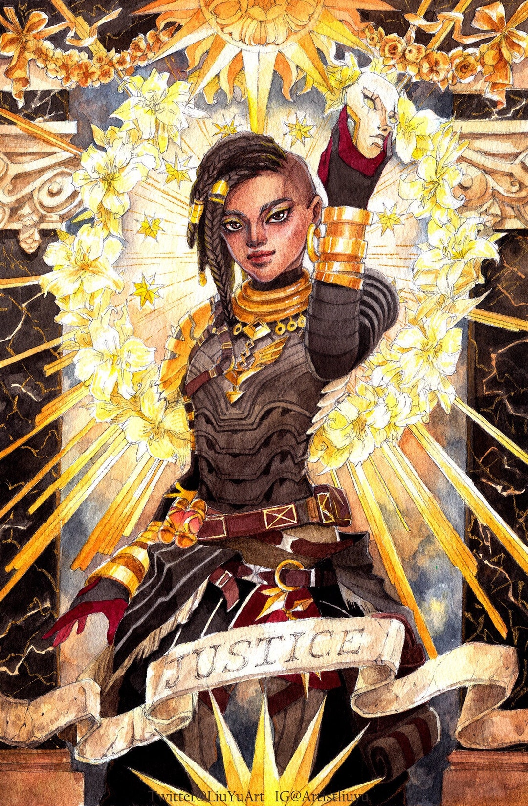 Apex Legendslifeline Fan Art Watercolor Painting Liu Yu Art