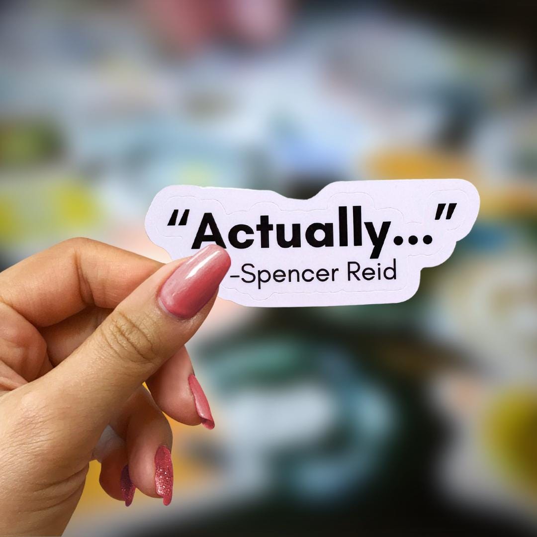 Criminal Minds Spencer Reid Sticker, Glossy Vinyl Decal - Etsy