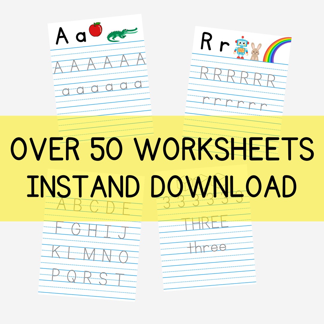Learn to Write Worksheets INSTANT DOWNLOAD - Etsy