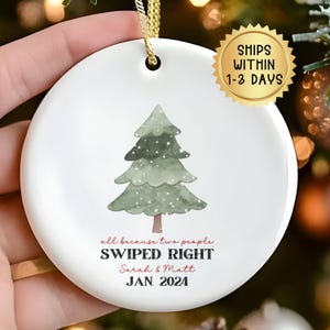 Couples First Christmas Gift, Custom Gift for Them, Personalized Holiday Gift, Gift for Girlfriend, Gift for Boyfriend, Dating App Gift
