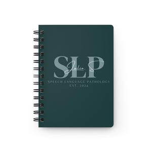 Speech Therapist Notebook Gift, Personalized Gift for Therapist, Speech Pathologist Notebook, Speech Therapy Journal, SLP Graduation Gift