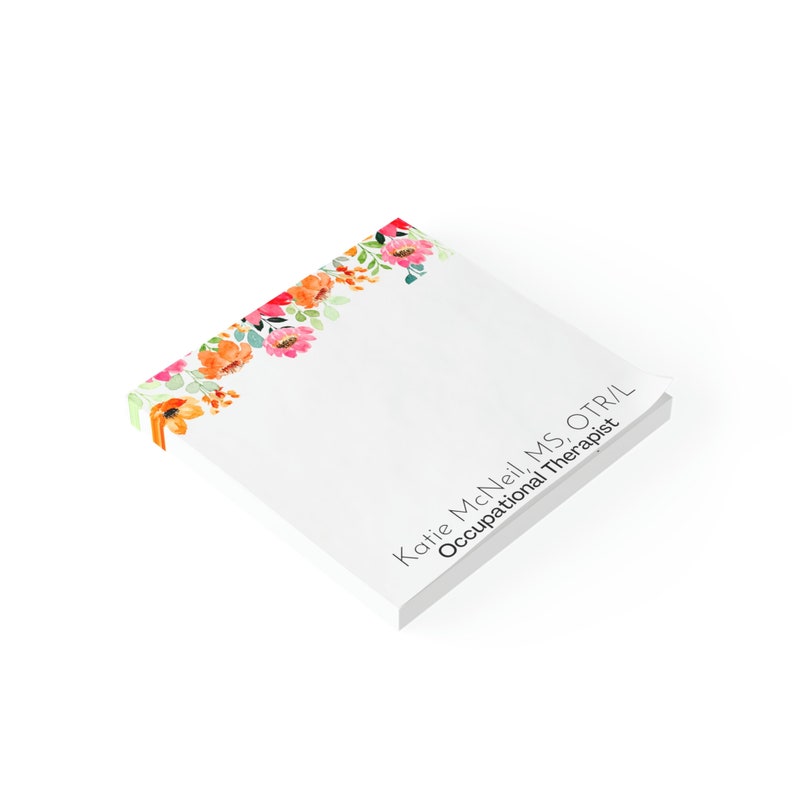 Regalos para terapia ocupacional, blocs de notas Post-it® personalizados para terapia ocupacional, regalos de graduación para terapia ocupacional, regalos de graduación para fisioterapeutas imagen 2