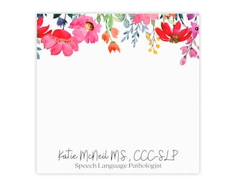 Personalized Speech Therapy Post-it Notes, SLP gift, Speech therapy gift, SLP graduation gifts, Speech pathology graduation, custom notepads