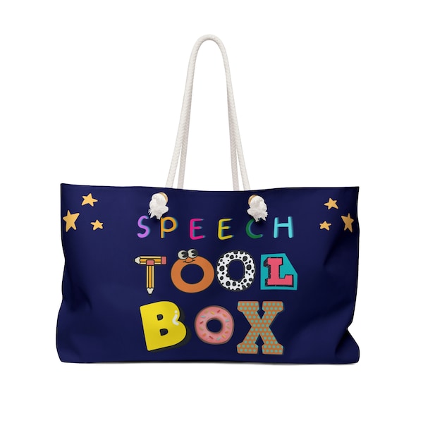 Speech Therapy Tool Box Bag, Therapy Materials Bag, Speech Language Pathologist Oversized Tote Bag, SLP Tote, Speech Bag, Speech Therapist