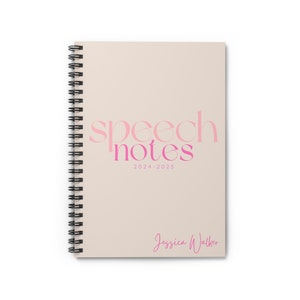 Personalized Speech Therapist Notebook, SLP Grad Gift