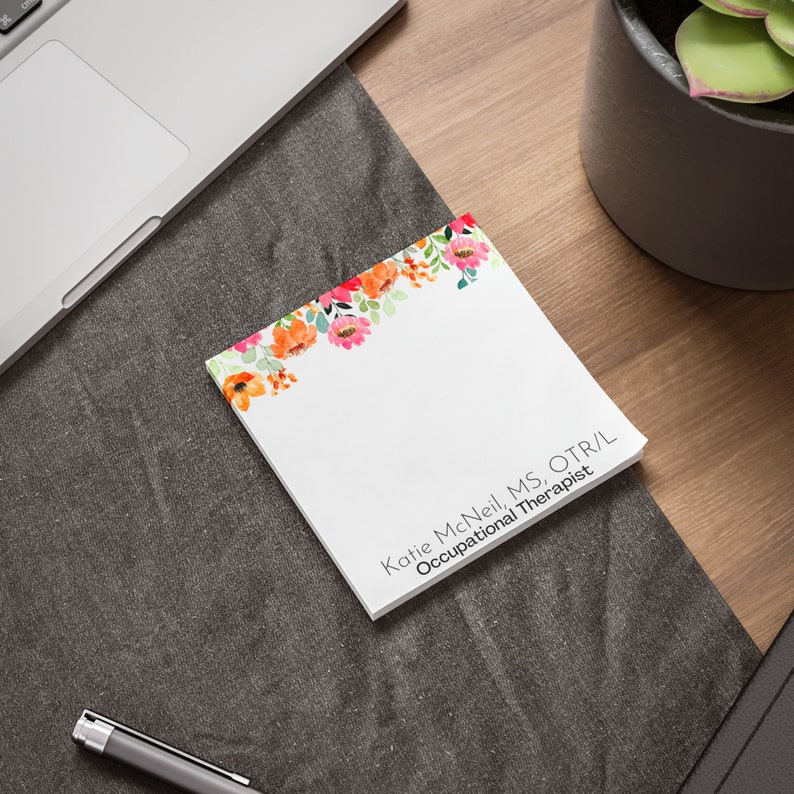 Regalos para terapia ocupacional, blocs de notas Post-it® personalizados para terapia ocupacional, regalos de graduación para terapia ocupacional, regalos de graduación para fisioterapeutas imagen 3