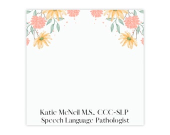 Personalized Speech Therapy Post-it® Note Pads, SLP gifts, Speech therapy gifts, SLP graduation gifts, speech therapy graduation,